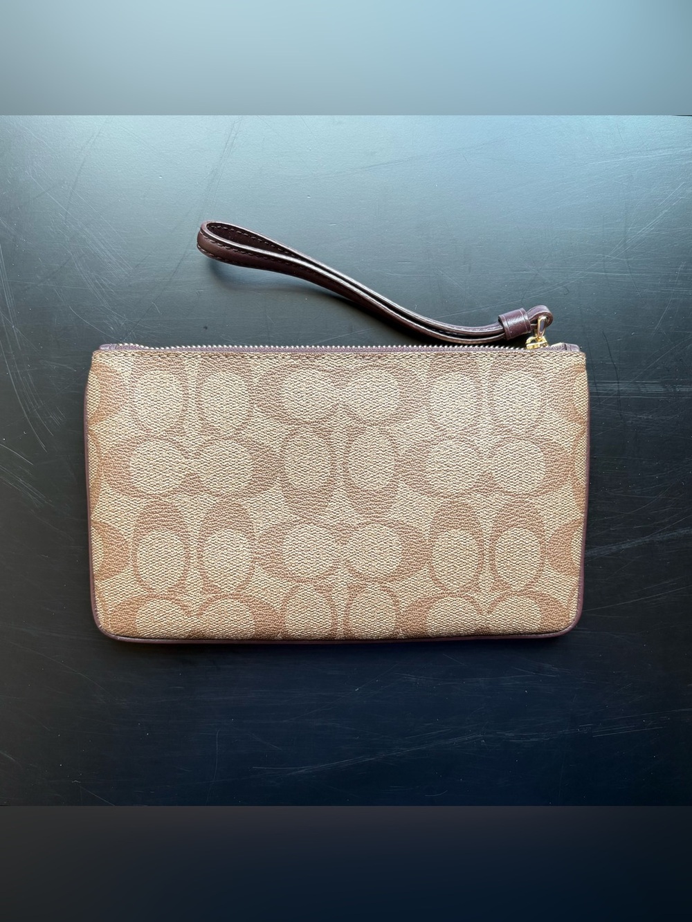 Coach Large Wristlet in Signature Coated Canvas - Picture 2 of 3